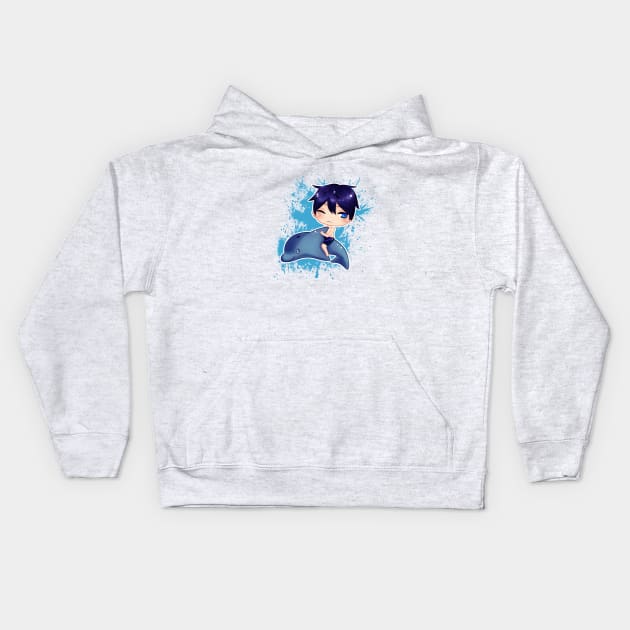 Chibi Haruka Nanase Kids Hoodie by sambeawesome